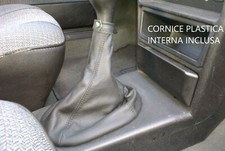cuffia cambio compatibile con  Alfa Romeo 33 vera pelle nera + cornice plastica