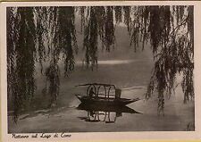 139697 COMO NOTTURNO SUL LAGO DI COMO BARCA DA PESCA 