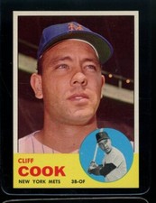 1963 topps 566 cliff cook - #566,
