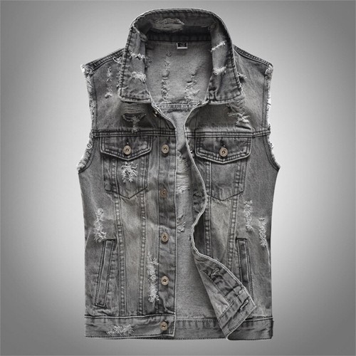 Gilet denim grigio - gilet, da