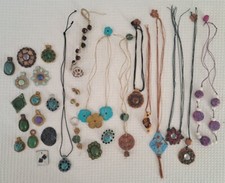 Set lotto 29 collane spille biogiotteria fimo ciondoli donna ragazza fatti a man