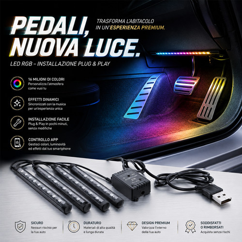 Striscia led auto tappetini - led,
