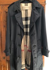 Burberry Trench Uomo Blu Navy