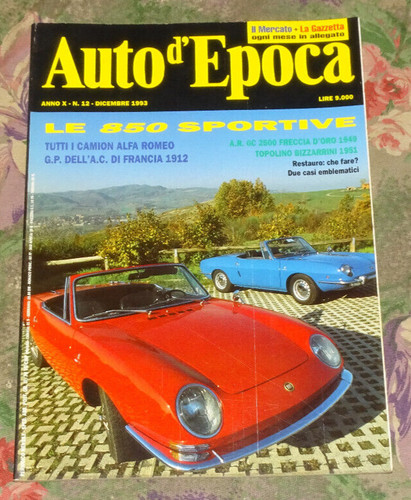 Auto epoca dicembre - d'epoca, 1993