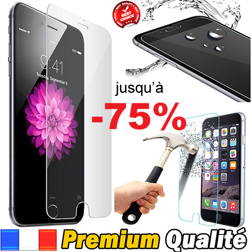 Vitre verre trempé iphone - vitre, 14