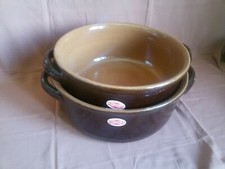 SET Vintage X2 CASSERUOLE PENTOLE Ceramica Toscana COLLE VAL D'ELSA Giacenza 70s