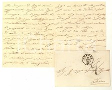 1861 VARESE Giulia GAVAZZI attende il marito Giuseppe SPERONI deputato *Lettera