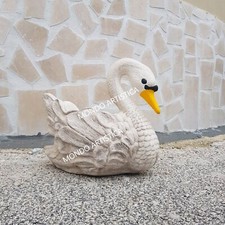 CIGNO STATUA VASO PORTAFIORI