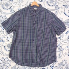 KRIZIA UOMO CAMICIOTTO VINTAGE 90S COTONE BUTTONS DOWN MANICA CORTA HEMD MANN XL