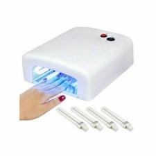 LAMPADA UV 36W CON 4 BULBI FORNETTO PER RICOSTRUZIONE UNGHIE GEL SEMIPERMANENTE 