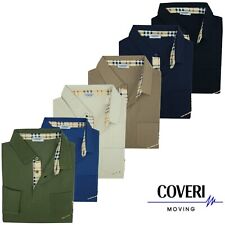 Maglia Polo da Uomo Manica Lunga 100% Cotone Leggera COVERI M L XL XXL XXXL