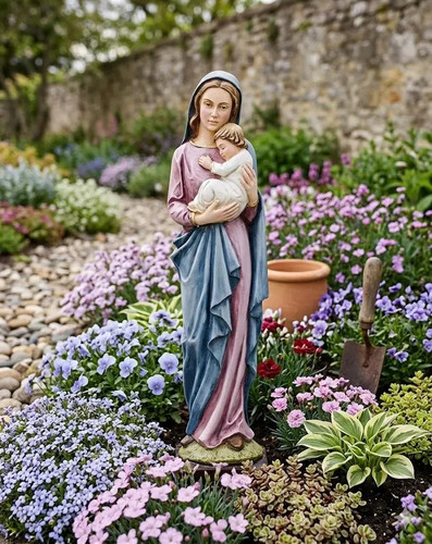 Statua madonna con bambino - statua,