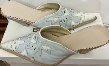 SABOT n 38 colore bianco azzurro celeste donna pitonato punta tacco COMODO