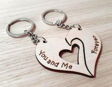 portachiavi inciso cuore spezzato per lui e lei portachiave personalizzato 