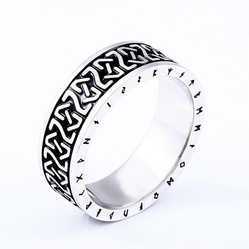 Anello runa vichinga acciaio - runa,
