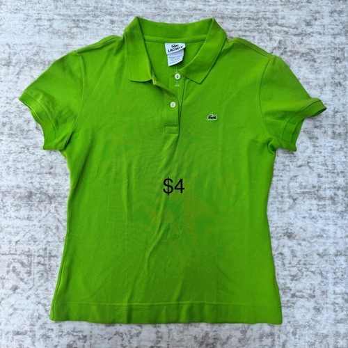 Polo donna lacoste verde lime - polo,