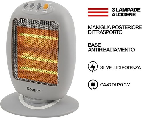 Stufa elettrica alogena - elettrica, da