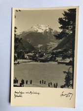 circa 1930 MAYRHOFEN con Grünberg-Zillertal-signed-H.Hruschka-unposted-AK-17