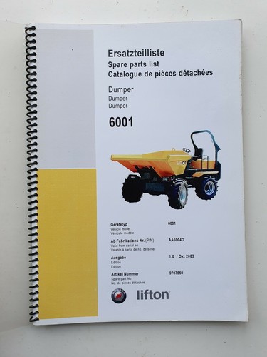 Catalogo ricambi dumper lifton - catalogo,