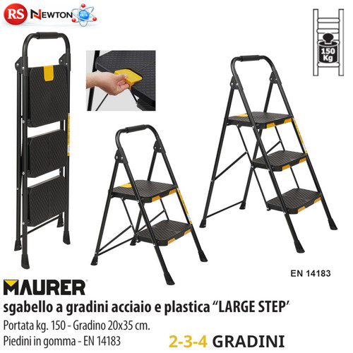 Sgabello gradini acciaio 3 - sgabello, a