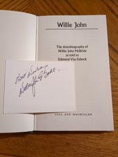 Willie John McBride Autobiography 1st Edn 1976  Contains SIGNED Invite Card VGC
