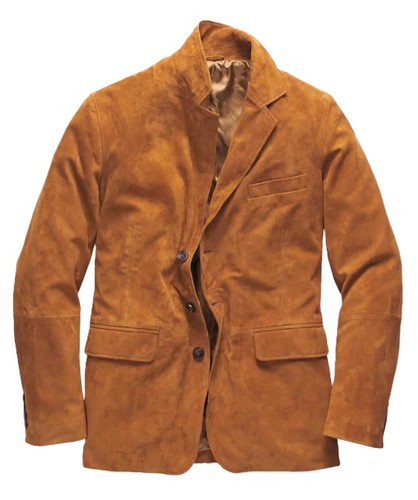 Blazer uomo pelle - marrone, 100%