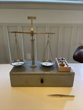 Vintage Equal Arm Scale & Weight Set, West Germany Complete