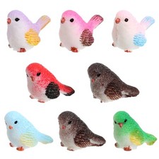 8 Pezzi Miniature uccellini in