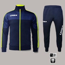 Tuta completa Uomo con cerniera Legea Blu giallo fluo TCAR B/GF