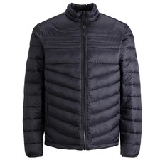 Jack & Jones Jwhwayne Stand Collar Puffer Jacket isolato nero taglia small