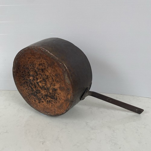 Hammered brass saucepan - brass, tinned