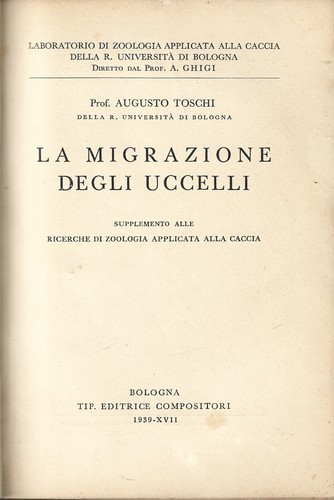 Toschi migrazione degli - la,