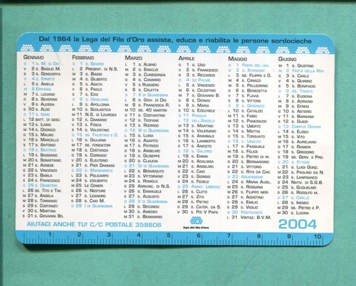 Calendario tascabile lega - calendario,