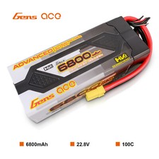 Gens Ace G-Tech Advanced 6800 mAh 22,8 V 100C 6S custodia rigida batteria lipo spina EC5