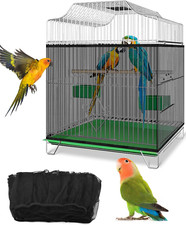 Bird Cage Seed Catcher Universal Net Nylon Adjustable Elastic Band Stretchy Skir