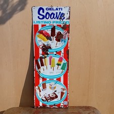 Rara Insegna Tabella Gelati