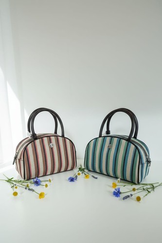 Borsetta righe similpelle - righe,