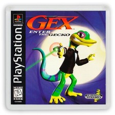 GEX TRA IL GECKO MAGNETE PER FRIGORIFERO PLAYSTATION PSX PS1