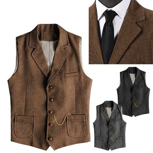Mens tweed waistcoat vintage - mens,