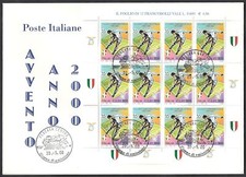 2000 ITALIA FDC MINIFOGLIO LAZIO CAMPIONE ITALIA CALCIO
