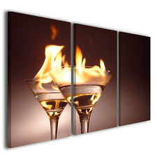Flaming Cocktail Painting