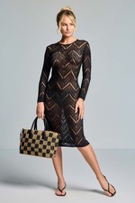 Abito Crochet Sole Nero Maglia
