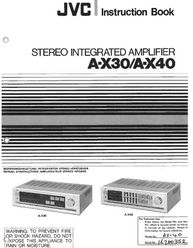 Amplificatore jvc x30 x40 - amplificatore,