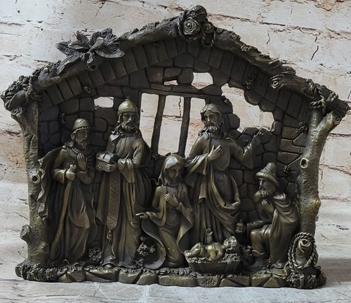 Bronzo natività scena statua - bronzo,