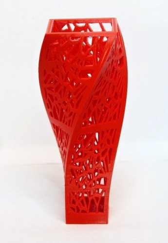 Vaso rosso vintage deco - vaso,