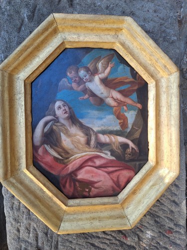 Antico dipinto rame - antico,