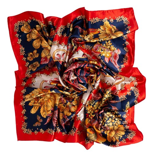 Foulard rosso quadrato - di, raso