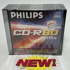 Philips CD-R 80 Confezione da 10 700MB 80 minuti 48x velocità sigillato nuovo CDR80D48N