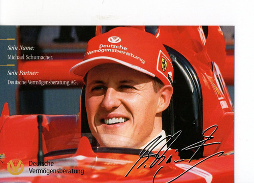 Autografo michael schumacher - -,