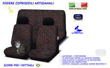 Coprisedili Fiat Cinquecento Foderine auto fodere sedile set colori nero rosso 